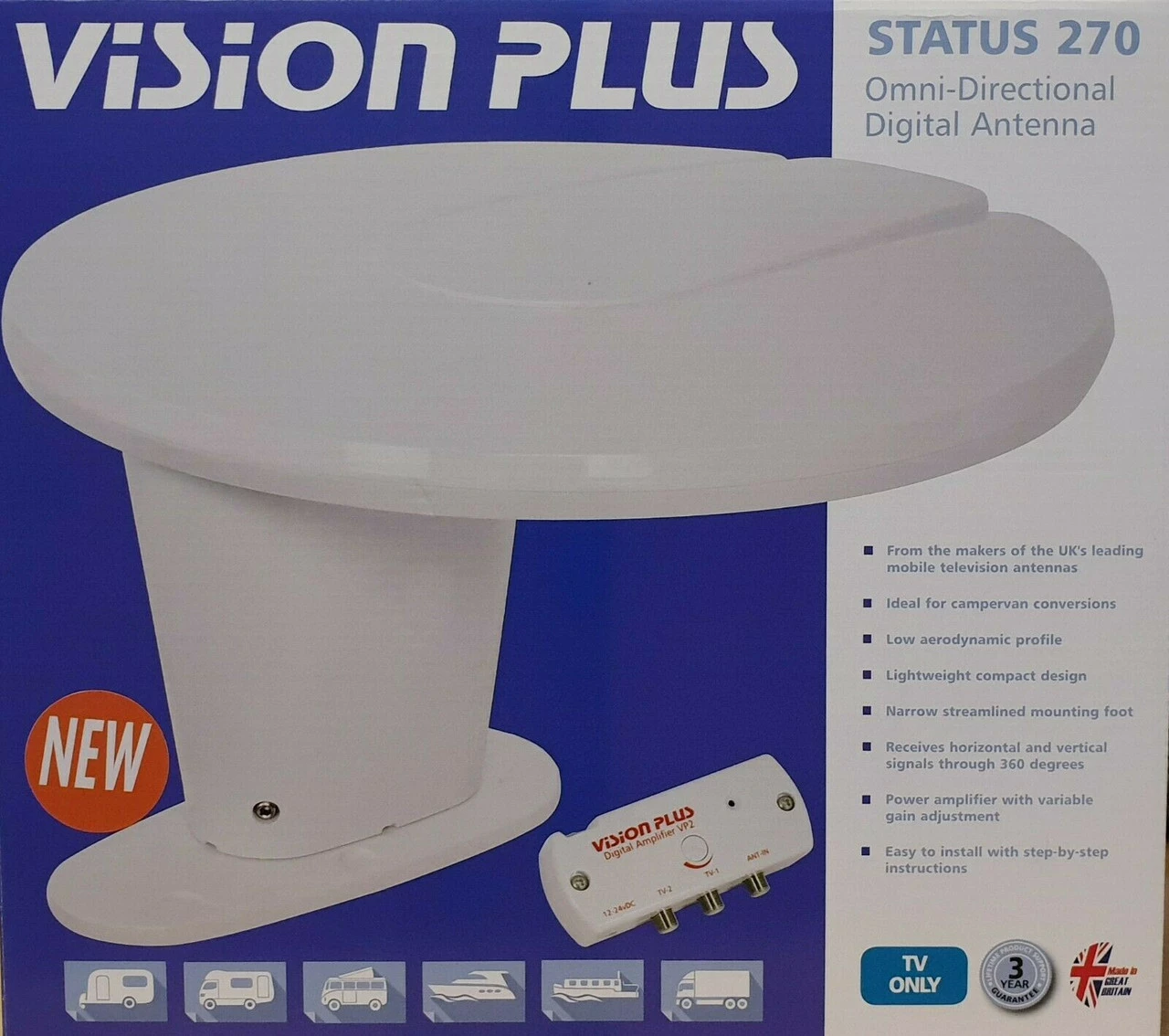 Vision Plus Status 270 Campervan Caravan TV Aerial 2 Vision Plus Status 270 Campervan Caravan TV Aerial - Image 2