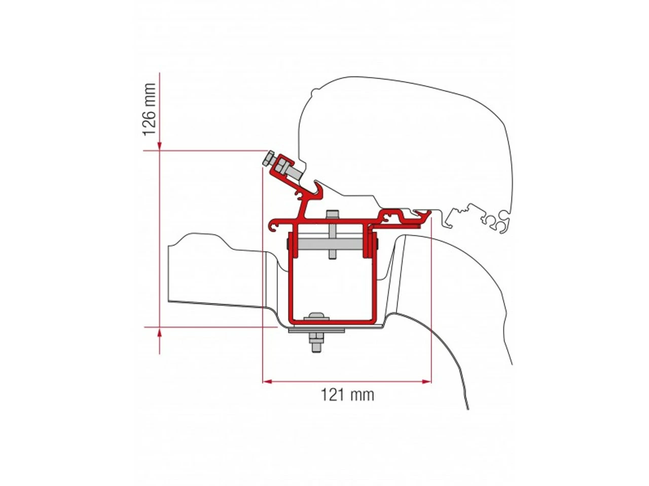 Fiamma F65/F80s VW Crafter Without Roof Rail 2017 Onwards 1 Fiamma F65/F80s VW Crafter Without Roof Rail 2017 Onwards