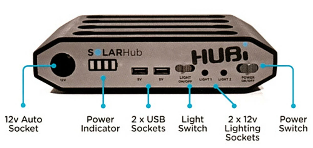 HUBi 2K Power And Lighting System Caravan Solar Hub Kit 3 HUBi 2K Power And Lighting System Caravan Solar Hub Kit - Image 3