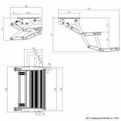 Adventurer Fold-Down Steps For Campervans And Motorhomes With LED Light 16 Adventurer Fold-Down Steps For Campervans And Motorhomes With LED Light -Campervan Specific Shop ST 446 dimensions single 63584.1672846340