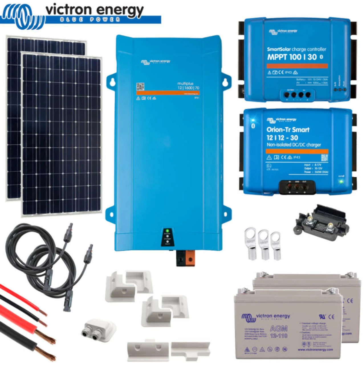 Victron Energy Victron 350 Watt Solar Panel Kit With MPPT Controller, MultiPlus And DC-DC Charger 1 Victron Energy Victron 350 Watt Solar Panel Kit With MPPT Controller, MultiPlus And DC-DC Charger