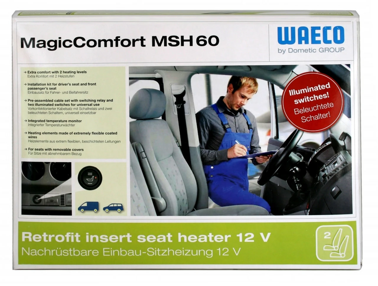 Dometic Waeco Magic Comfort MSH60 Heated Car Seat Kit 4 Dometic Waeco Magic Comfort MSH60 Heated Car Seat Kit - Image 4