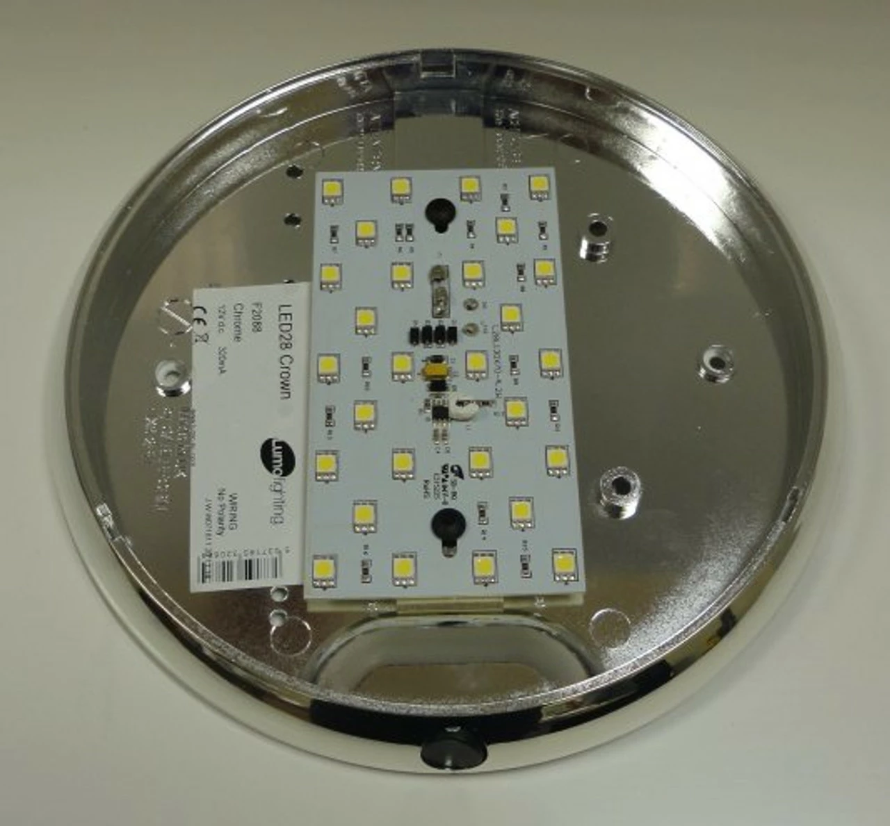 Lumo LED 28 Crown Chrome Caravan Motorhome 12 Volt Ceiling Light 3 Lumo LED 28 Crown Chrome Caravan Motorhome 12 Volt Ceiling Light - Image 3