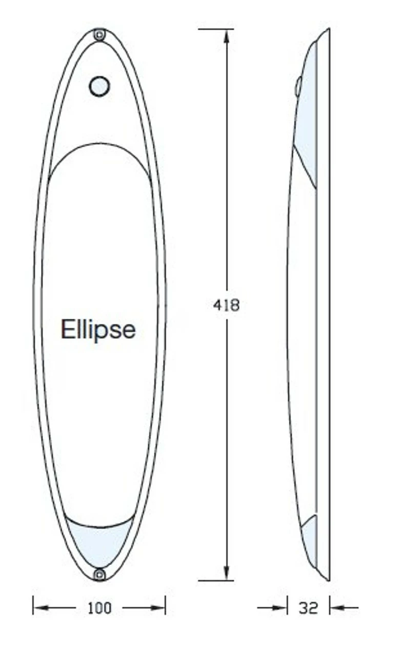 Lumo LED42 Satin Ellipse Oval 12v LED Caravan Light 2 Lumo LED42 Satin Ellipse Oval 12v LED Caravan Light - Image 2