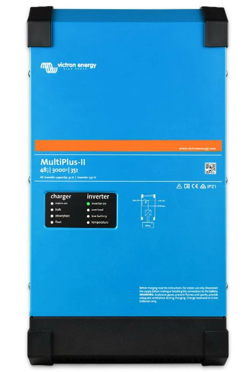 Victron Energy Blue Power MultiPlus-II 48V Battery Inverter Charger 120V AC 1 Victron Energy Blue Power MultiPlus-II 48V Battery Inverter Charger 120V AC