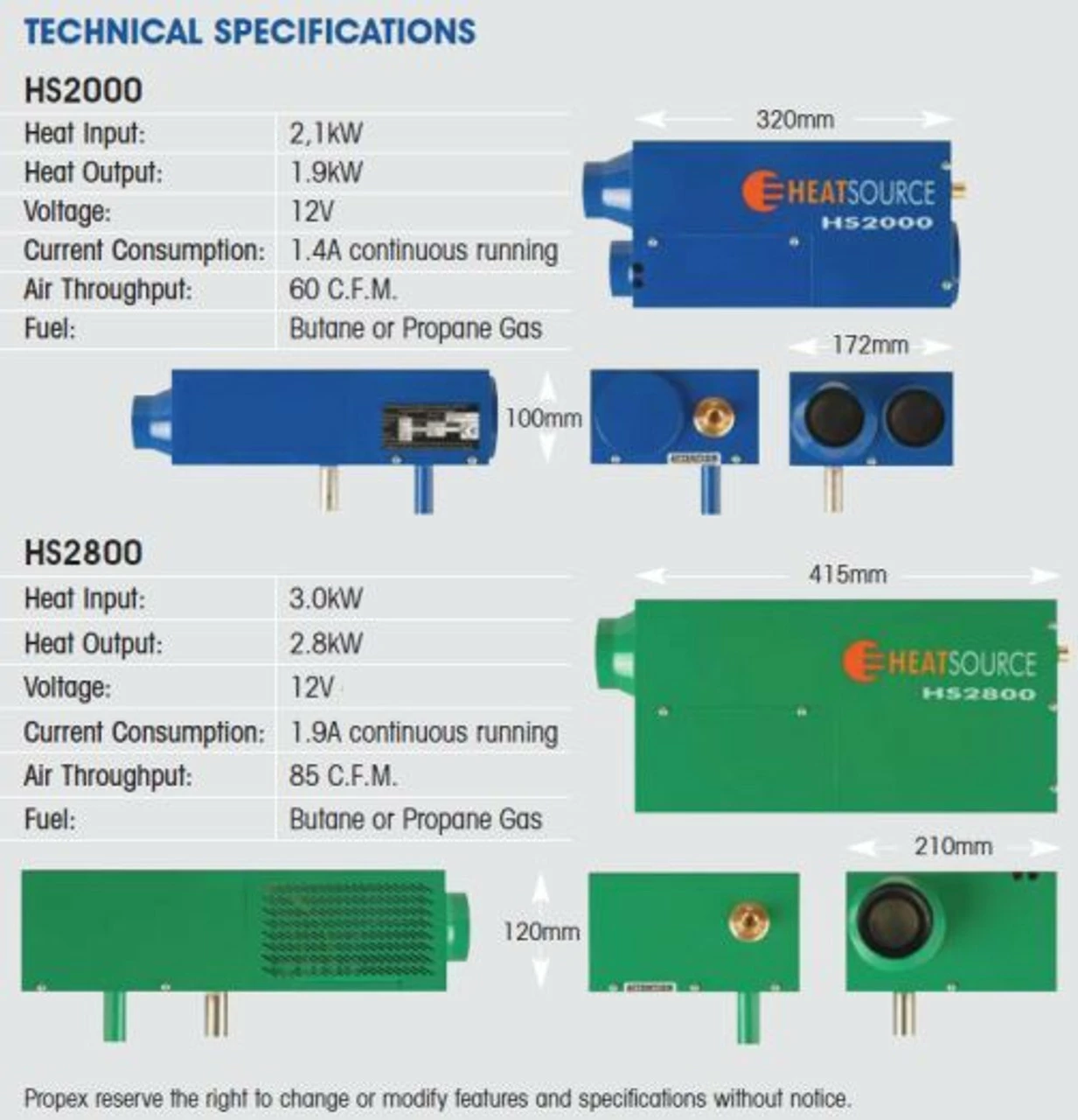 Propex Heatsource HS2000 12v LPG Gas Blown Air Heater 6 Propex Heatsource HS2000 12v LPG Gas Blown Air Heater - Image 6