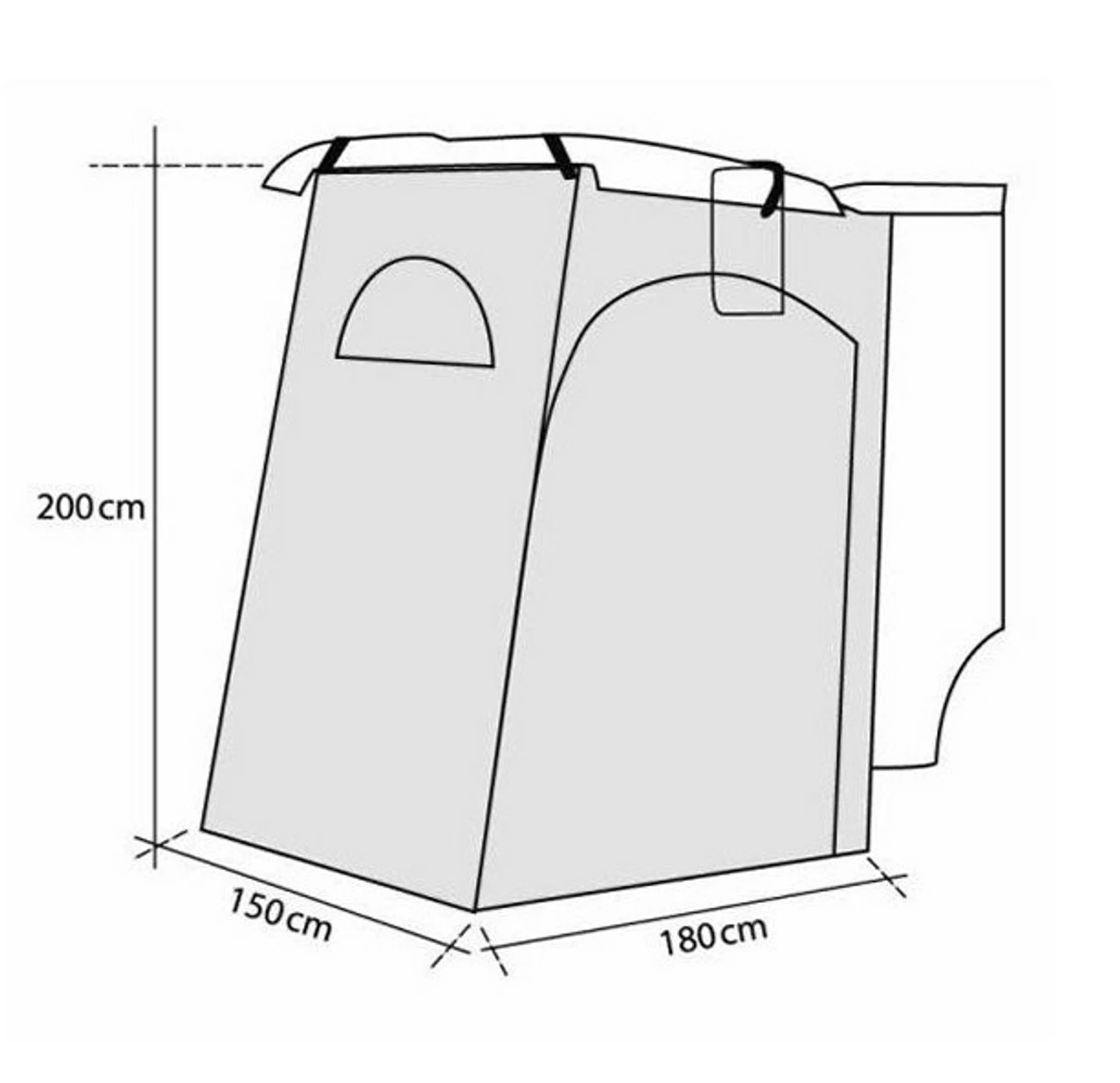Reimo Fritz-2 Tailgate Tent For VW T5 T6 And Similar Camper Vans 4 Reimo Fritz-2 Tailgate Tent For VW T5 T6 And Similar Camper Vans - Image 4